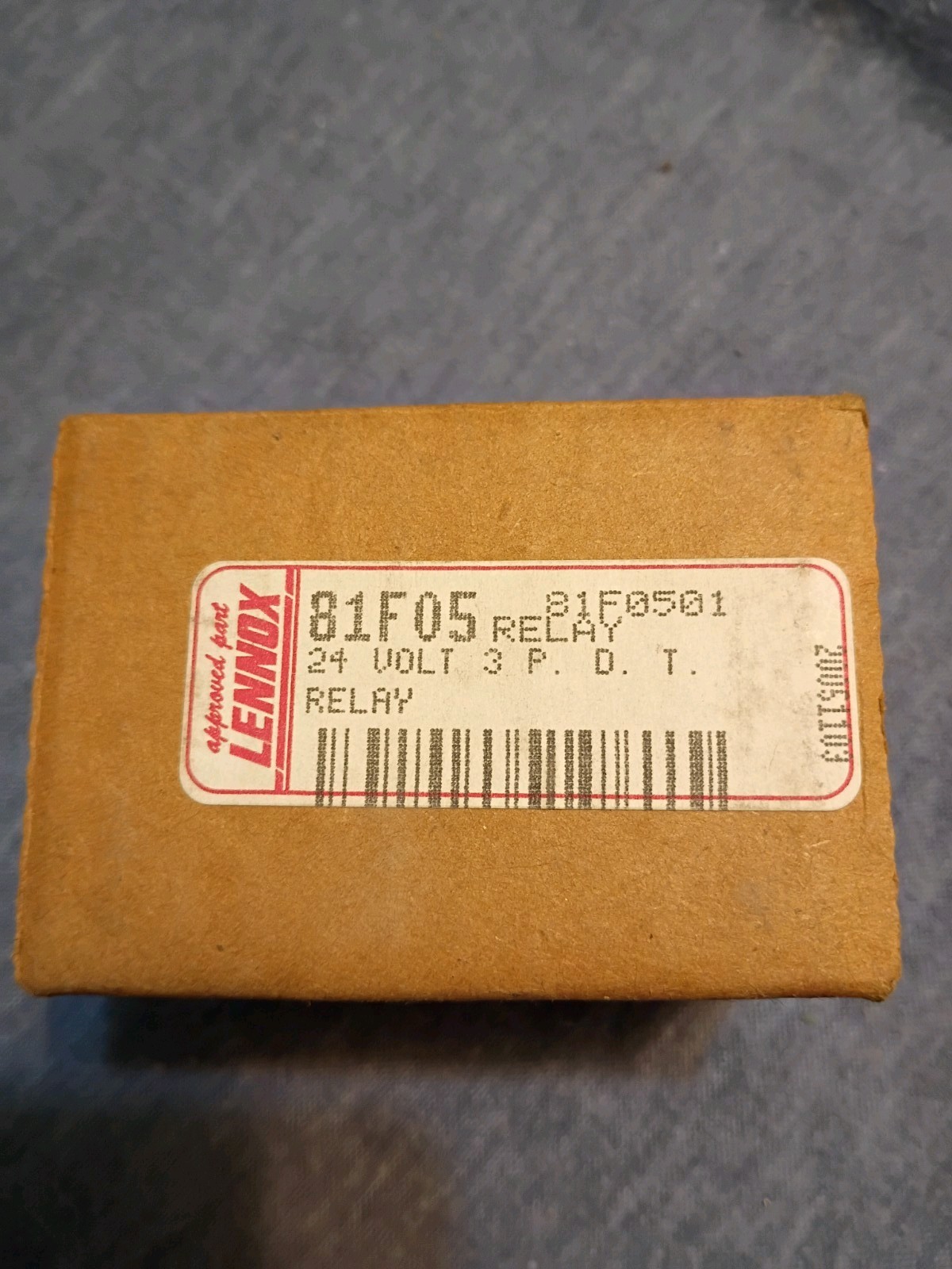 LENNOX 81F0501 RELAY 24 VOLT NEW IN BOX