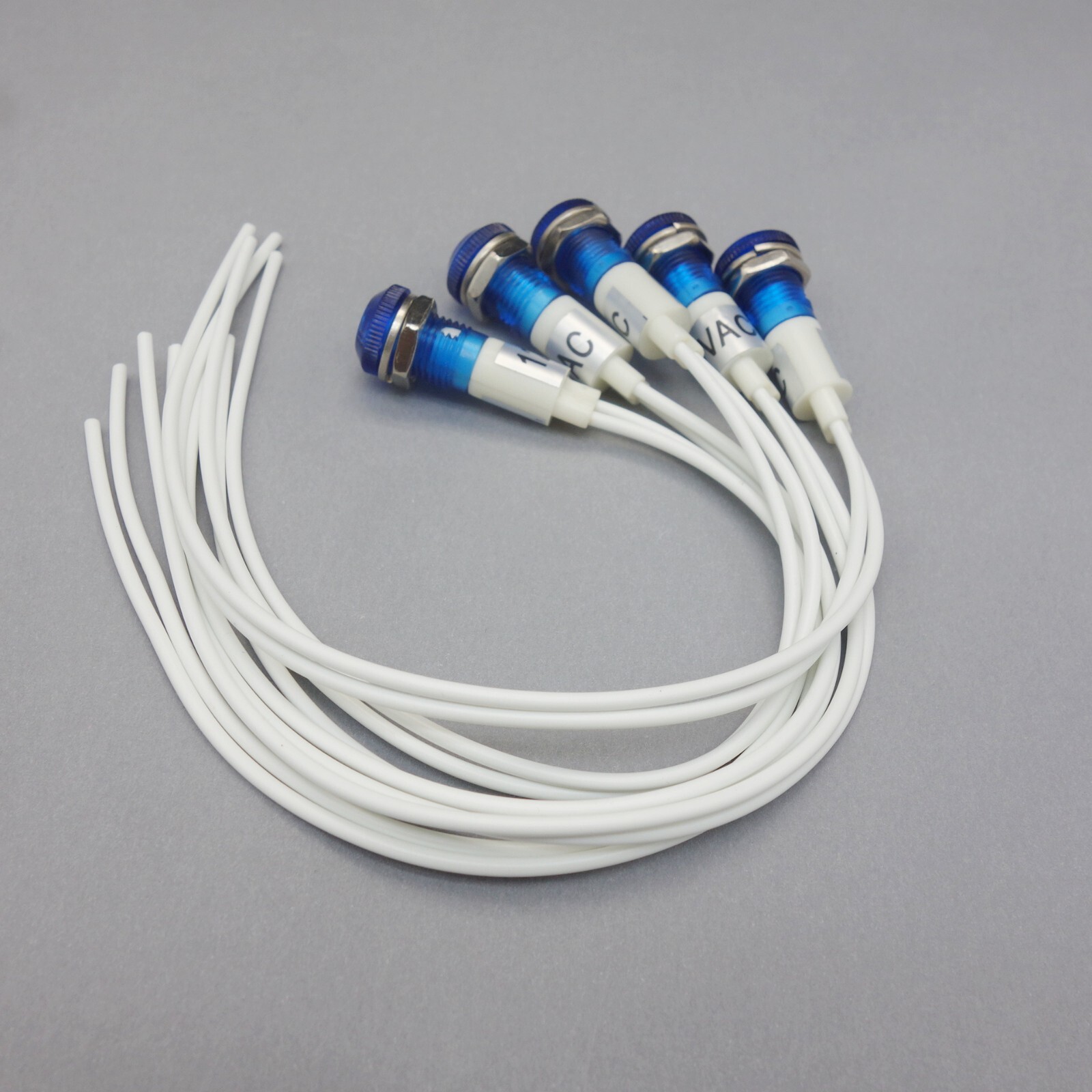10Pcs 120V AC 10mm Blue Panel Mounting LED Indication Signal Pilot Lights USKY3