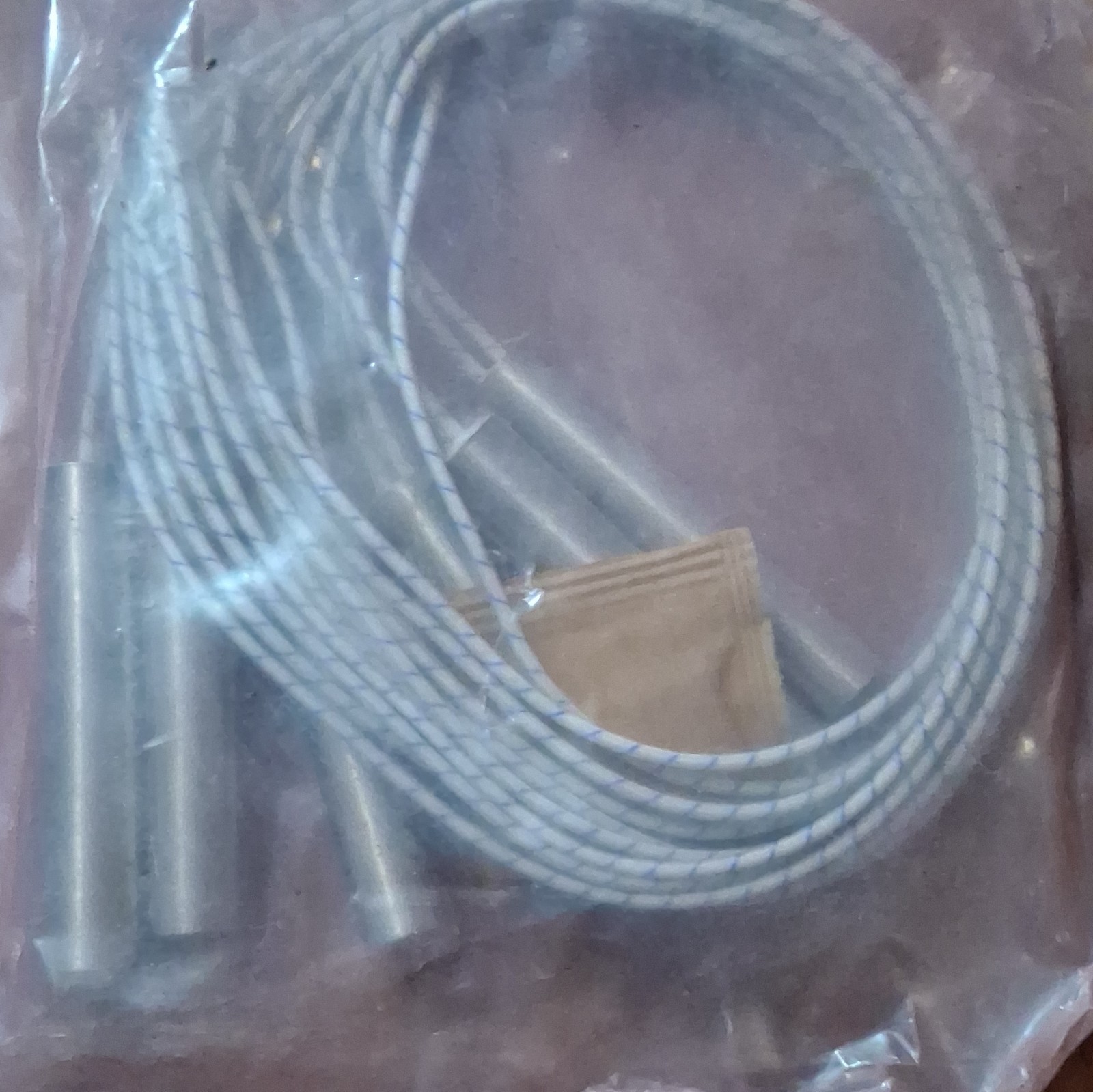 New ,6 Conductor Stranded Stainless PTFE Cable White/Blue 100ft 6-7 AWG Ferrule