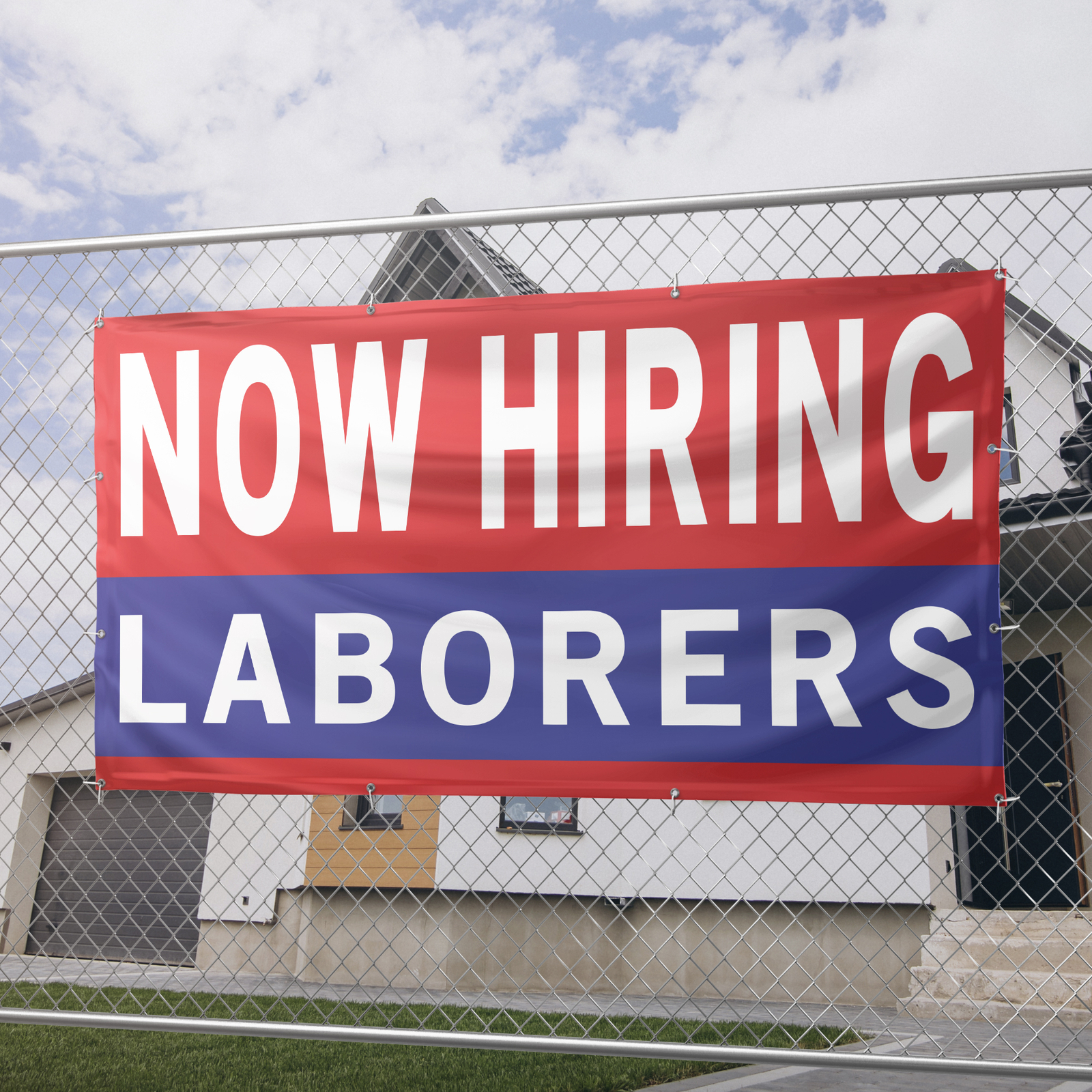 Now Hiring Laborers 13 oz Heavy Duty Vinyl Banner General Labor Jobs Available