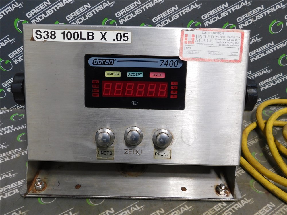 USED Doran Scales Inc. 7400XLM Digital Scale Indicator nMAX 10000d 115-230 VAC