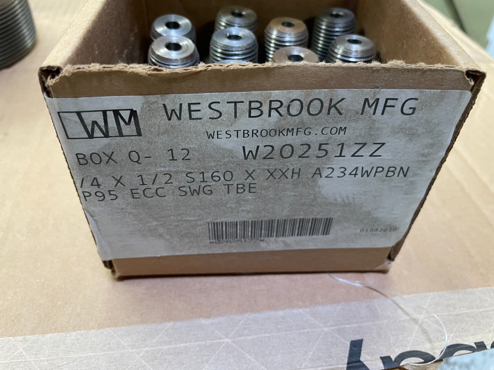 SWAGE NIPPLE 3/4″ x 1/2″ S/160 x XXH Eccentric Thread Both End A234 WPBN SP95