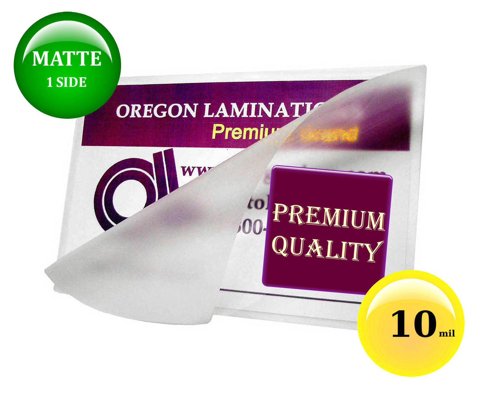 10 Mil MATTE/Clear Military Card Hot Laminating Pouches 2-5/8 x 3-7/8 (100/pack)
