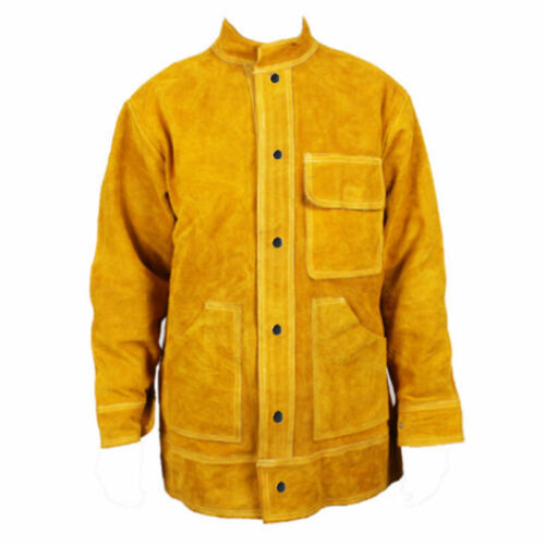 Leather Welding Work Jacket Split Welder Jacket Clothes For Men Women XXXL Size