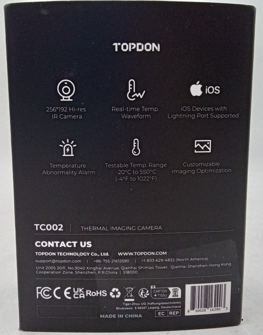 TOPDON TC002 Thermal Imaging Camera Infrared Camera for iOS