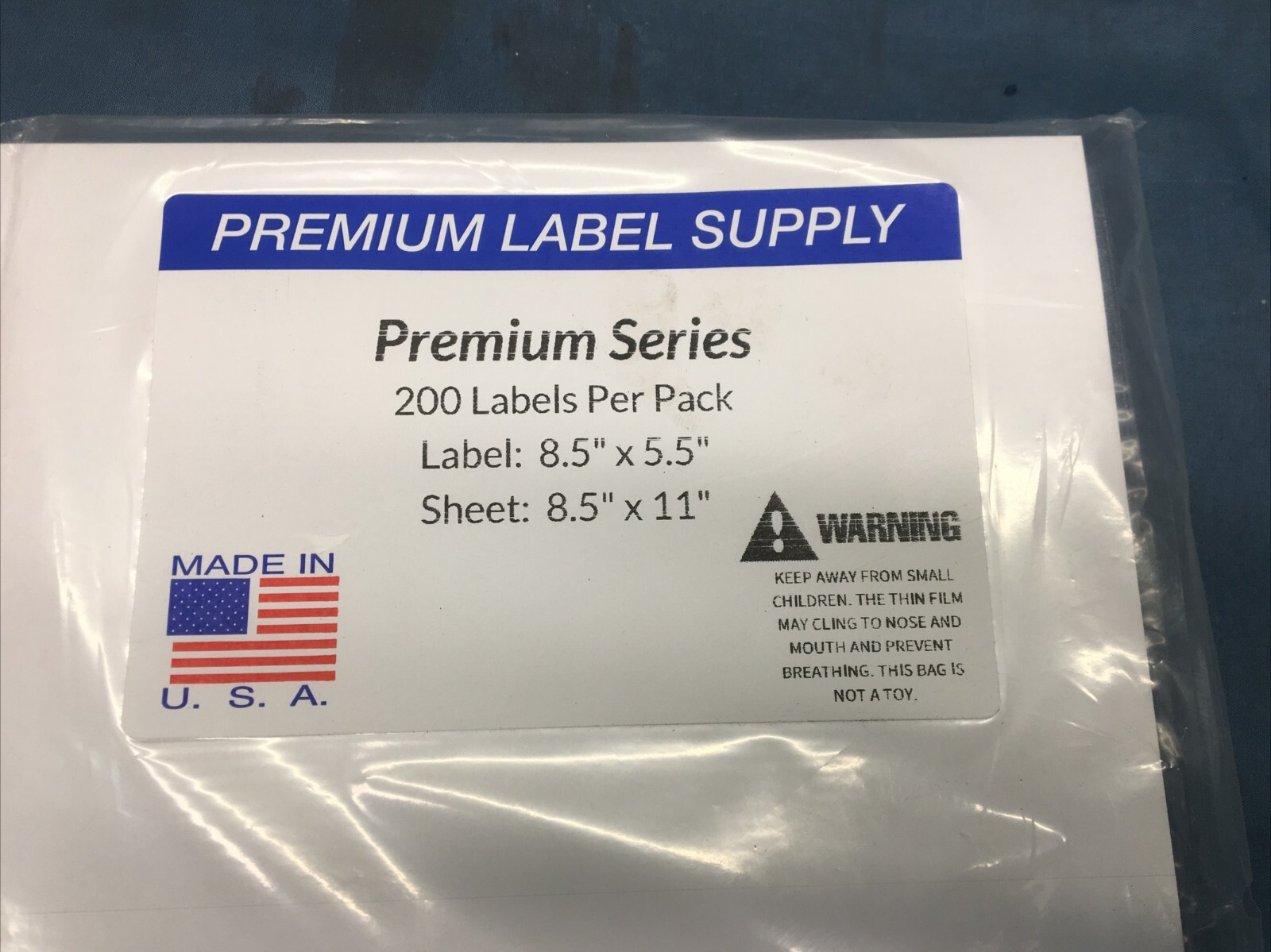 200 8.5 X 5.5 Half Sheet Shipping Labels Self Adhesive Premium Label Supply