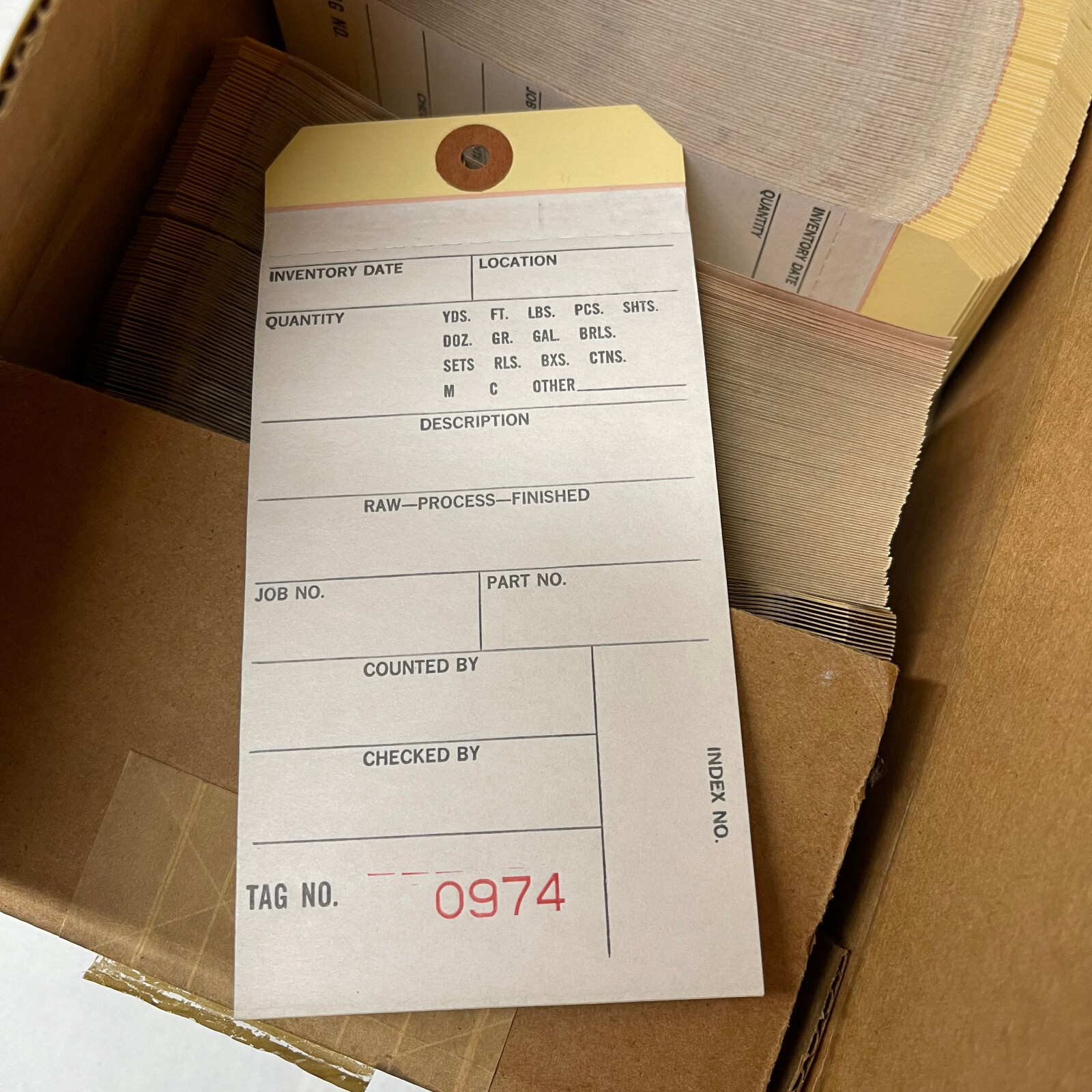 Quill Inventory Tags #15321 Plain 3 Part 500ct Case 6.25″x3.125″ #500-999 Sealed