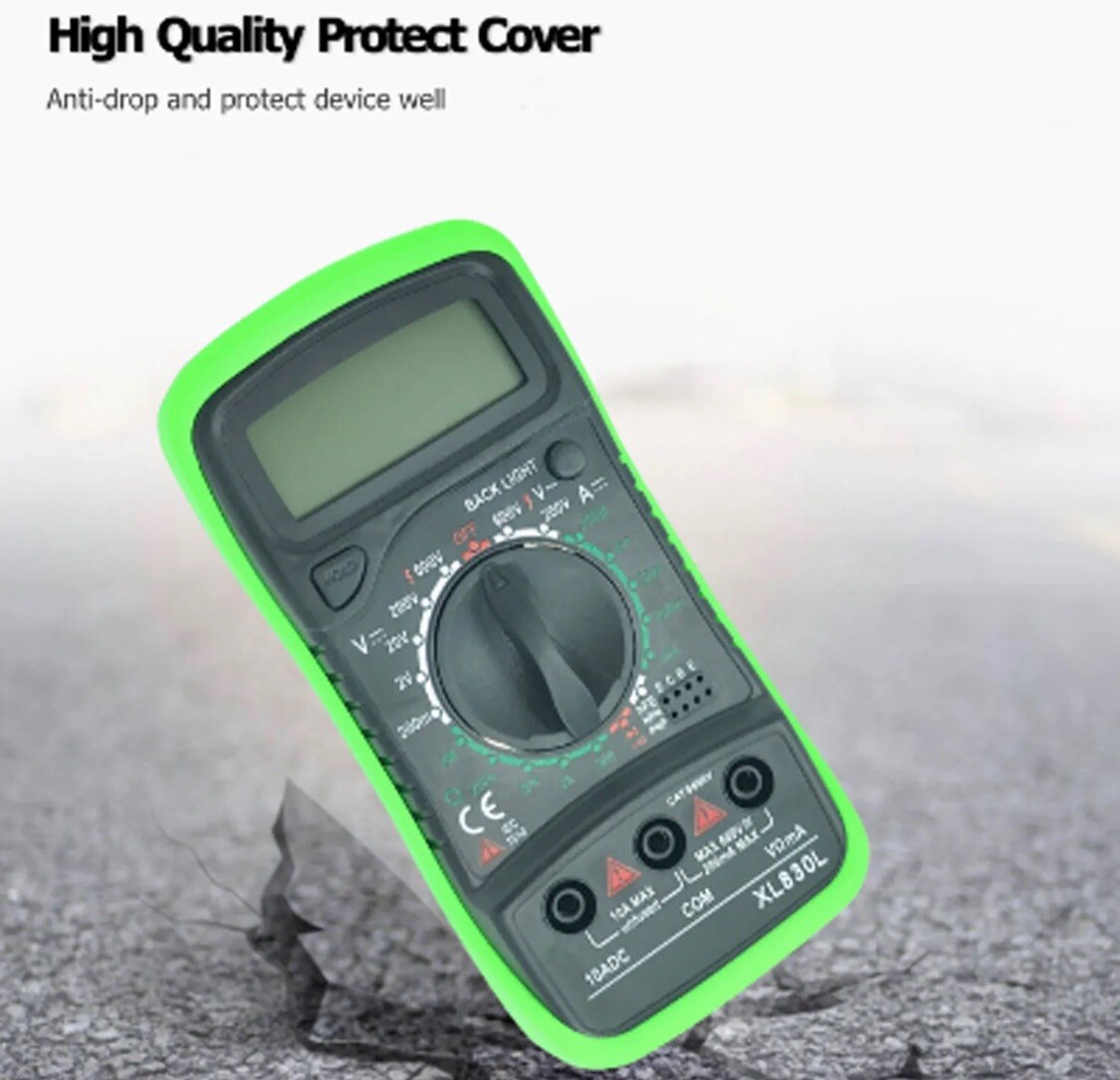 LCD Digital MULTIMETER Voltmeter Ammeter Ohmmeter Volt AC DC Tester Leads Meter