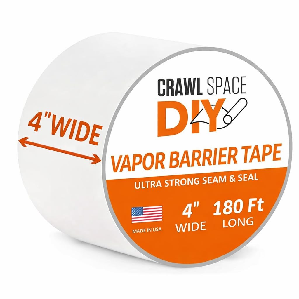 Vapor Barrier Seam Tape for Crawl Space Encapsulations (4 inches x 180 feet)