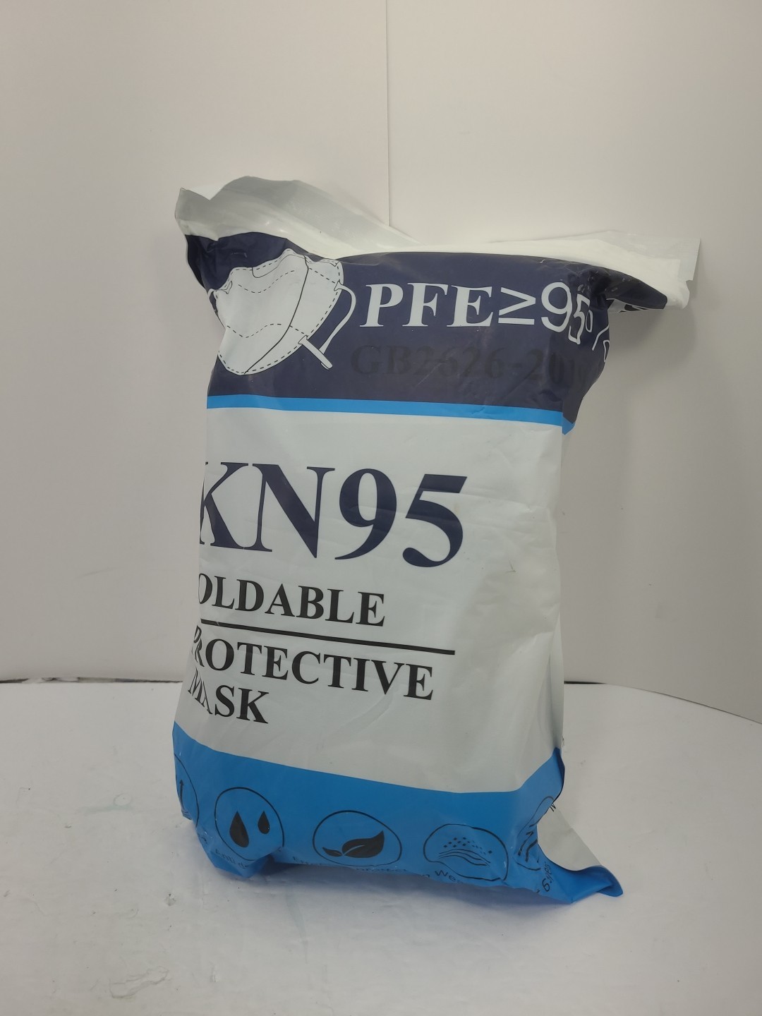 KN95 Foldable Protective Mask 25 Black Masks GB2626-2019