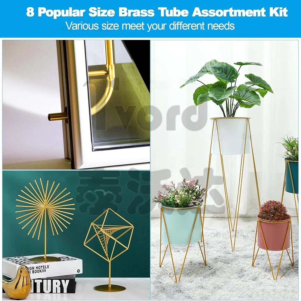 Brass Tube Round 2mm 3mm 4mm 5mm 6mm 7mm 8mm 10mm 12mm 14mm 15mm O.D. x 200mm