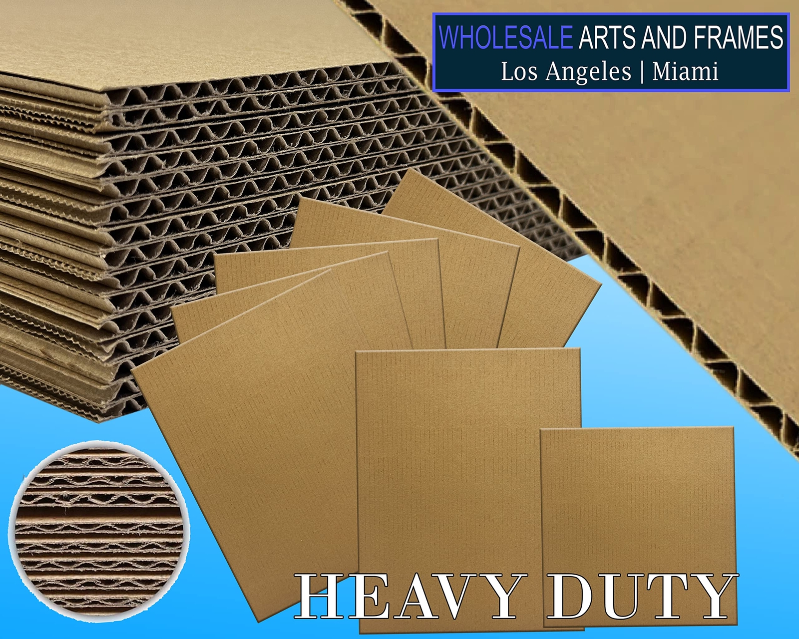 Corrugated Cardboard Sheets 4mm – 3/16″ for Mailing, Arts and Crafts & Packaging