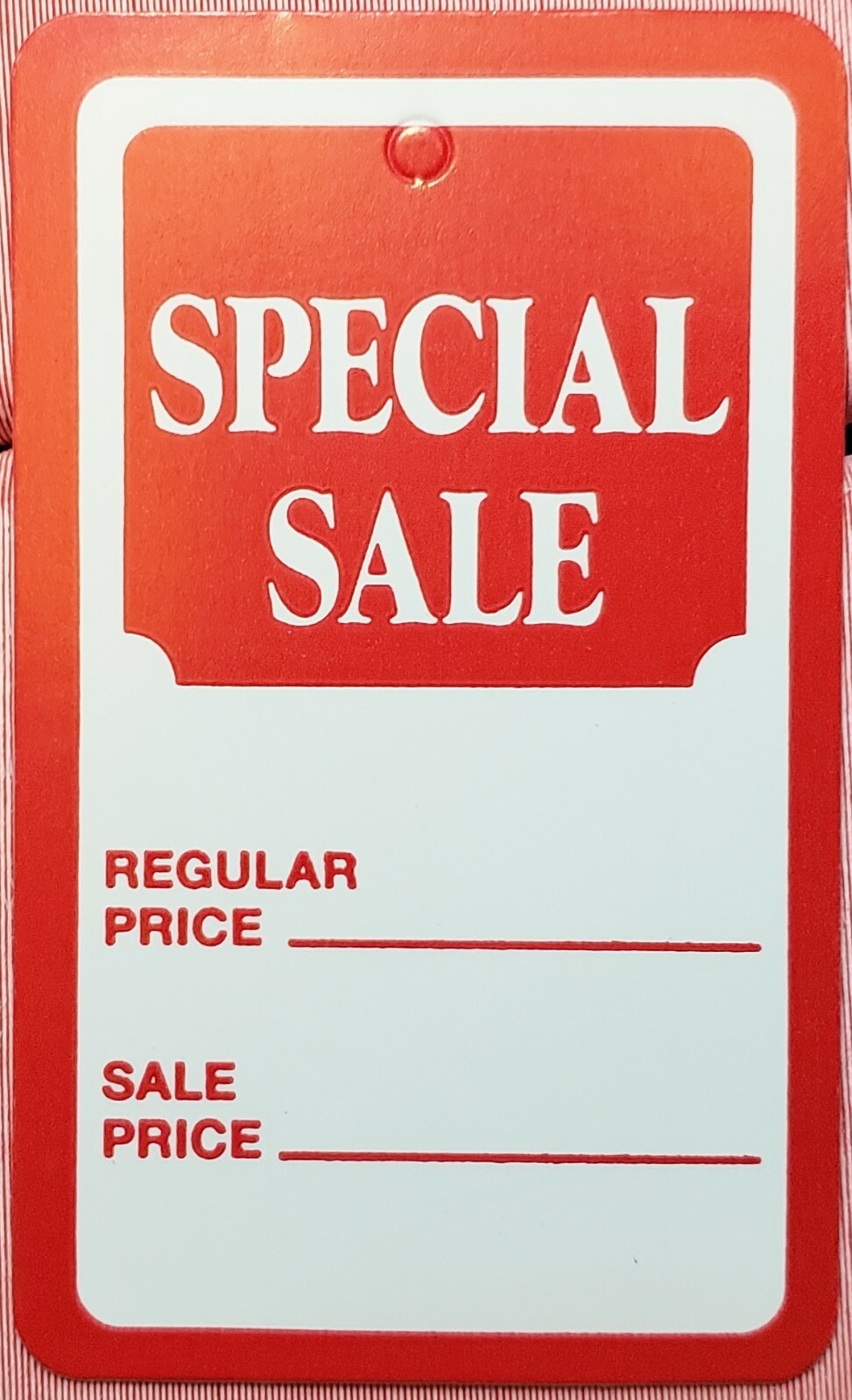 1000 Red White Special Sale Coupon Merchandise Price Tags Large Unstrung Label