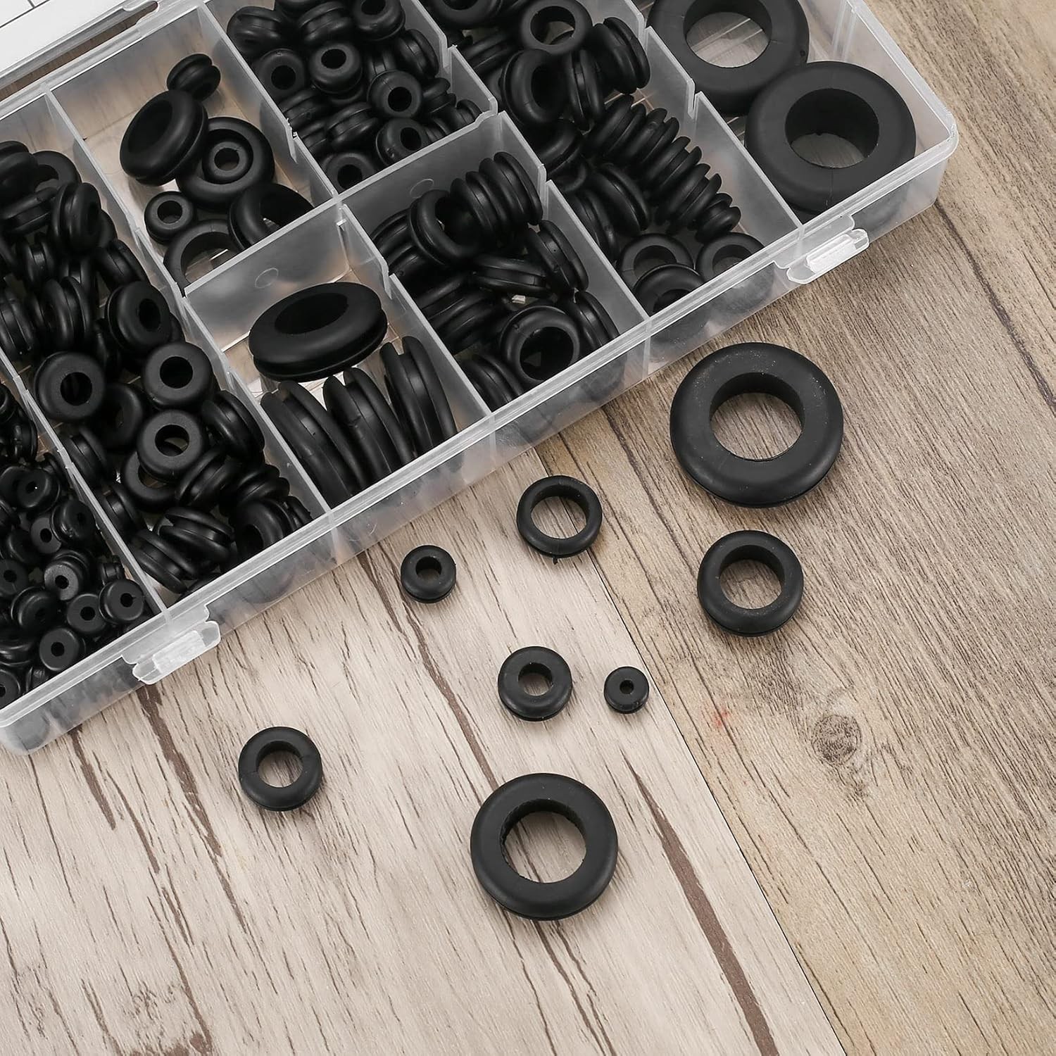 300Pcs Rubber Grommets Kit 8 Sizes 1/4 to 1 Inch