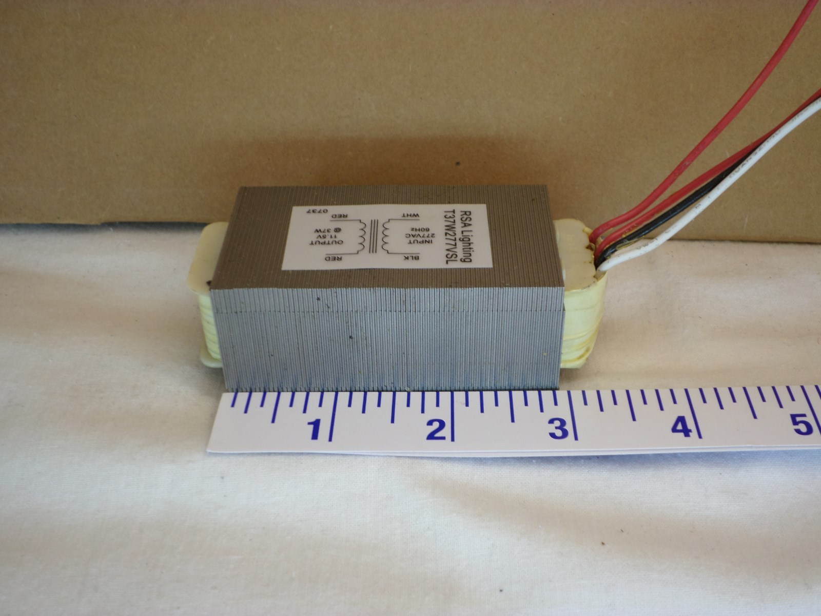 RSA Lighting T37W277VSL Halogen Transformer Input: 277-Volt Output: 11.5V @ 37W