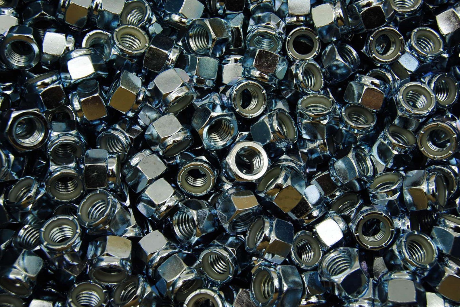 (150) Nyloc Hex Nut Locking 1/2-13 Nylon Insert Nylock Zinc Plated