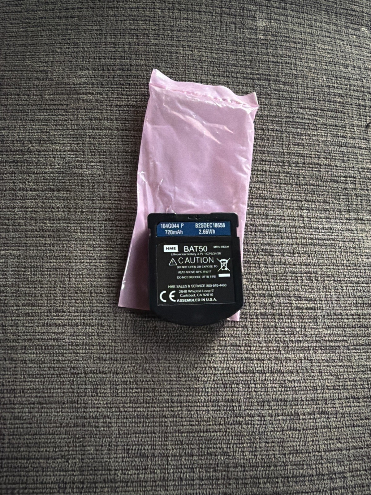 HME BAT50 Lithium Ion Battery”New