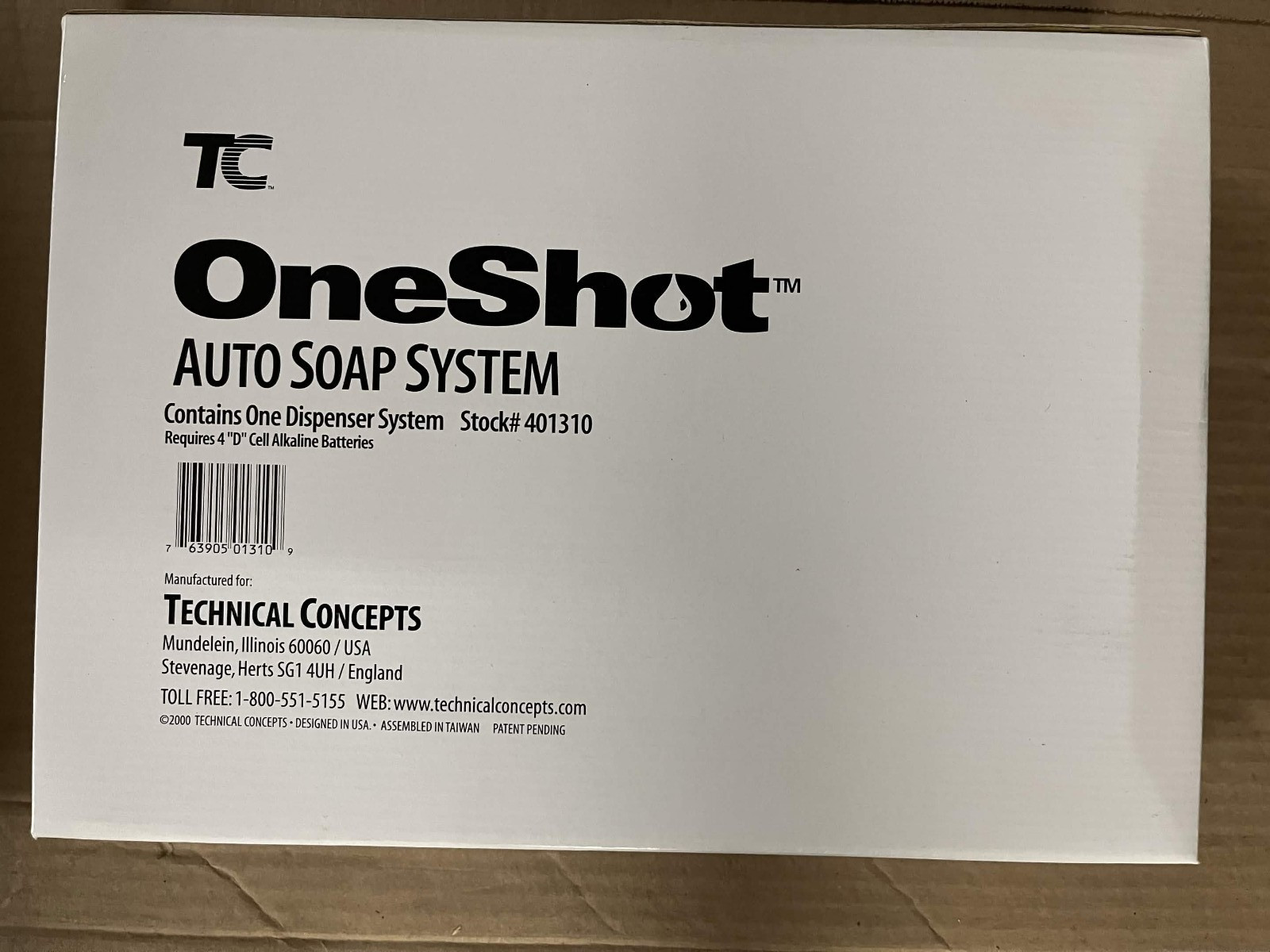 New Technical Concepts OneShot Touchless Auto Soap Dispenser Chrome Mount 401310