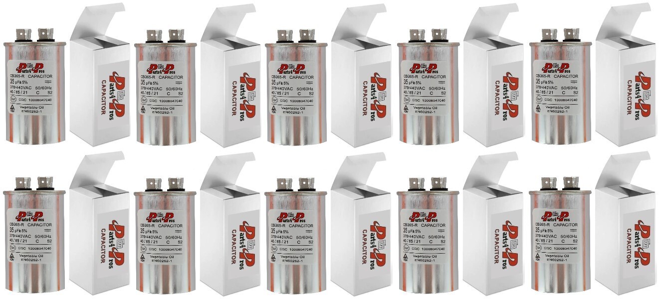 35uF MFD 370/440 V AC (10x) High Quality Oil Motor Run Capacitor 50x85mm