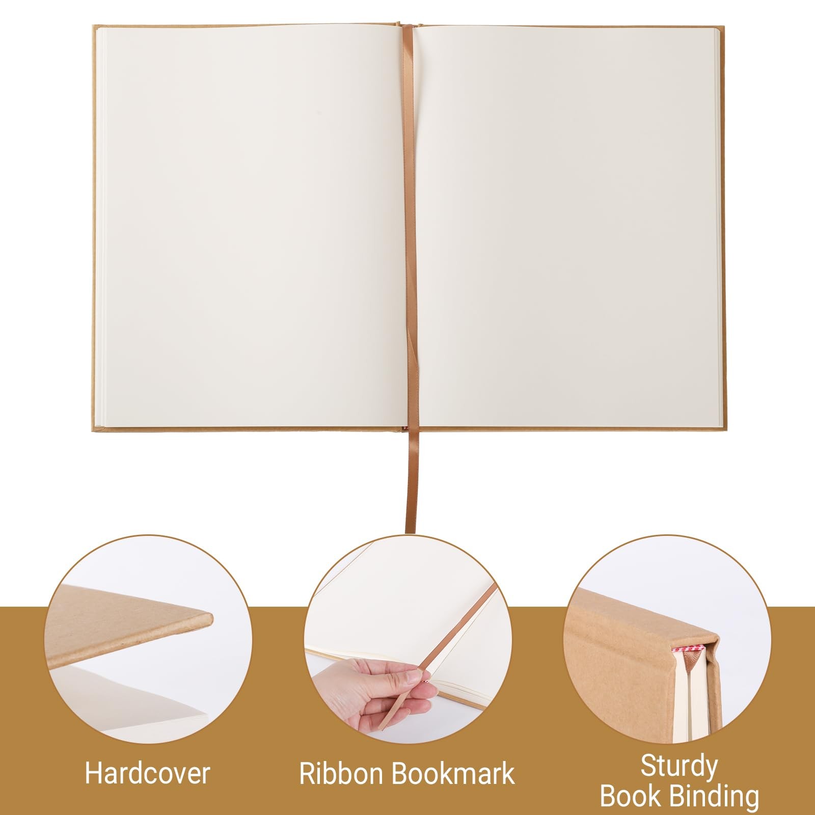 zmybcpack 3 Pack B5 Blank Notebook Journals 7.6″ x 10″, 160 Pages/80 Sheets, …