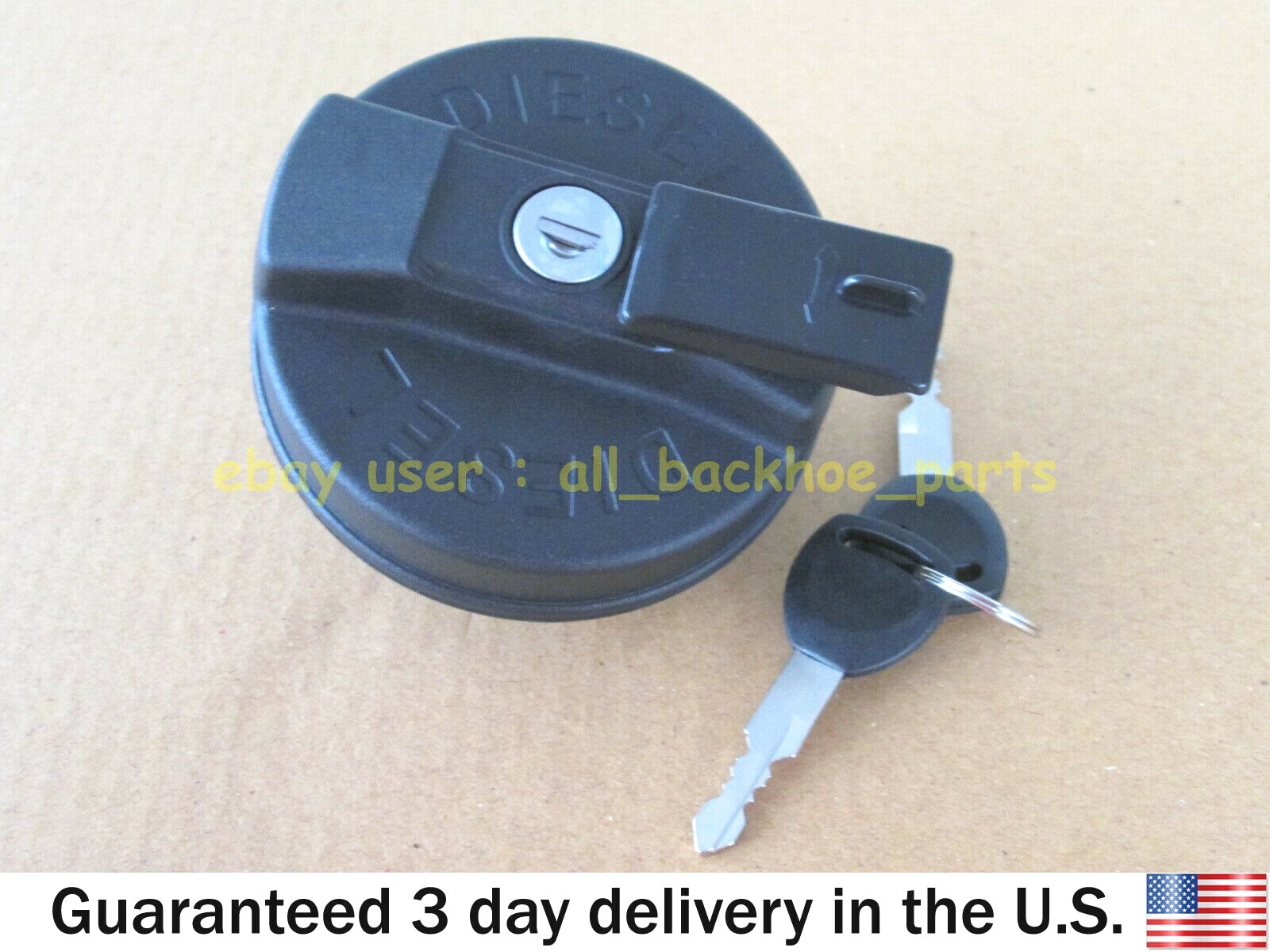 JCB BACKHOE – DIESEL FUEL TANK CAP WITH 2 KEYS (PART NO. 332/F4780 331/11403)