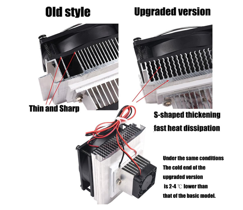 12V DC Mini Air Conditioner Peltier Cooling System DIY Thermoelectric Dual Modul