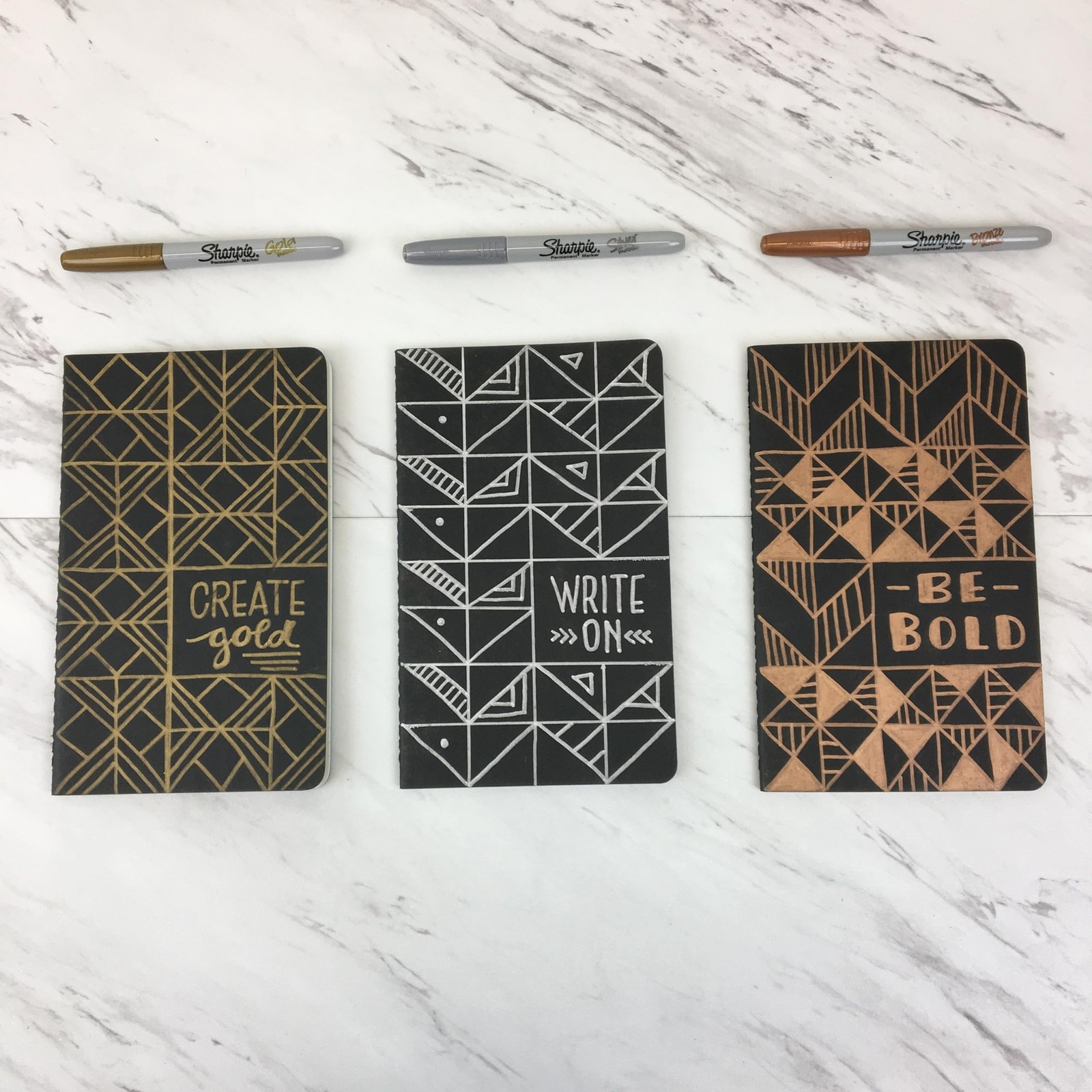Sharpie Metallic Permanent Markers Fine Tip Pack Of 3 Gold Silver Bronze
