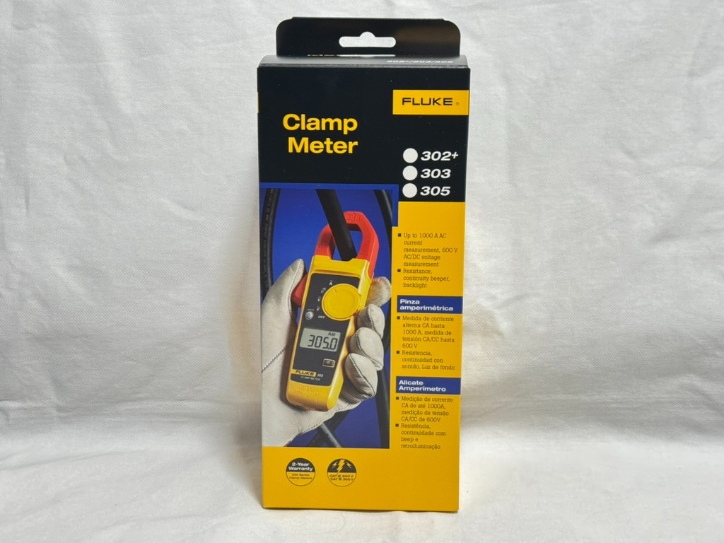 Fluke 302+ Plus Digital Clamp Meter Tester AC / DC Volt Amp Multimeter AC400A