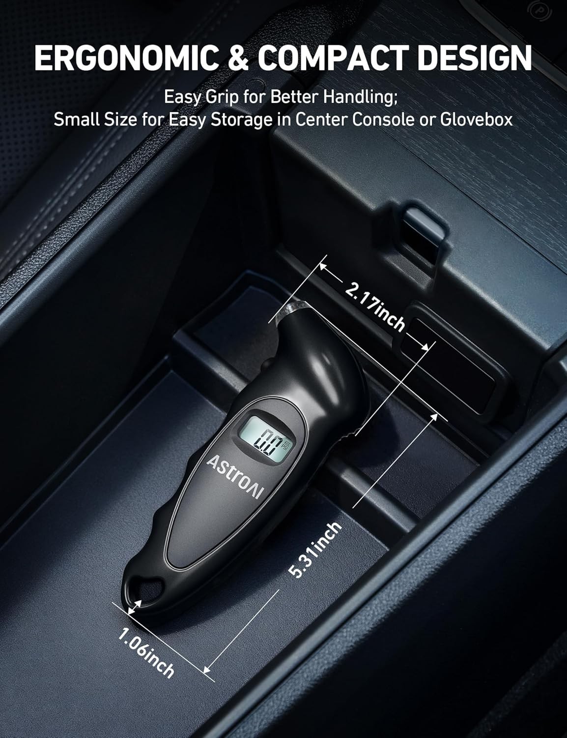 Digital Tire Pressure Gauge 0-150PSI Backlit LCD Accurate Tester