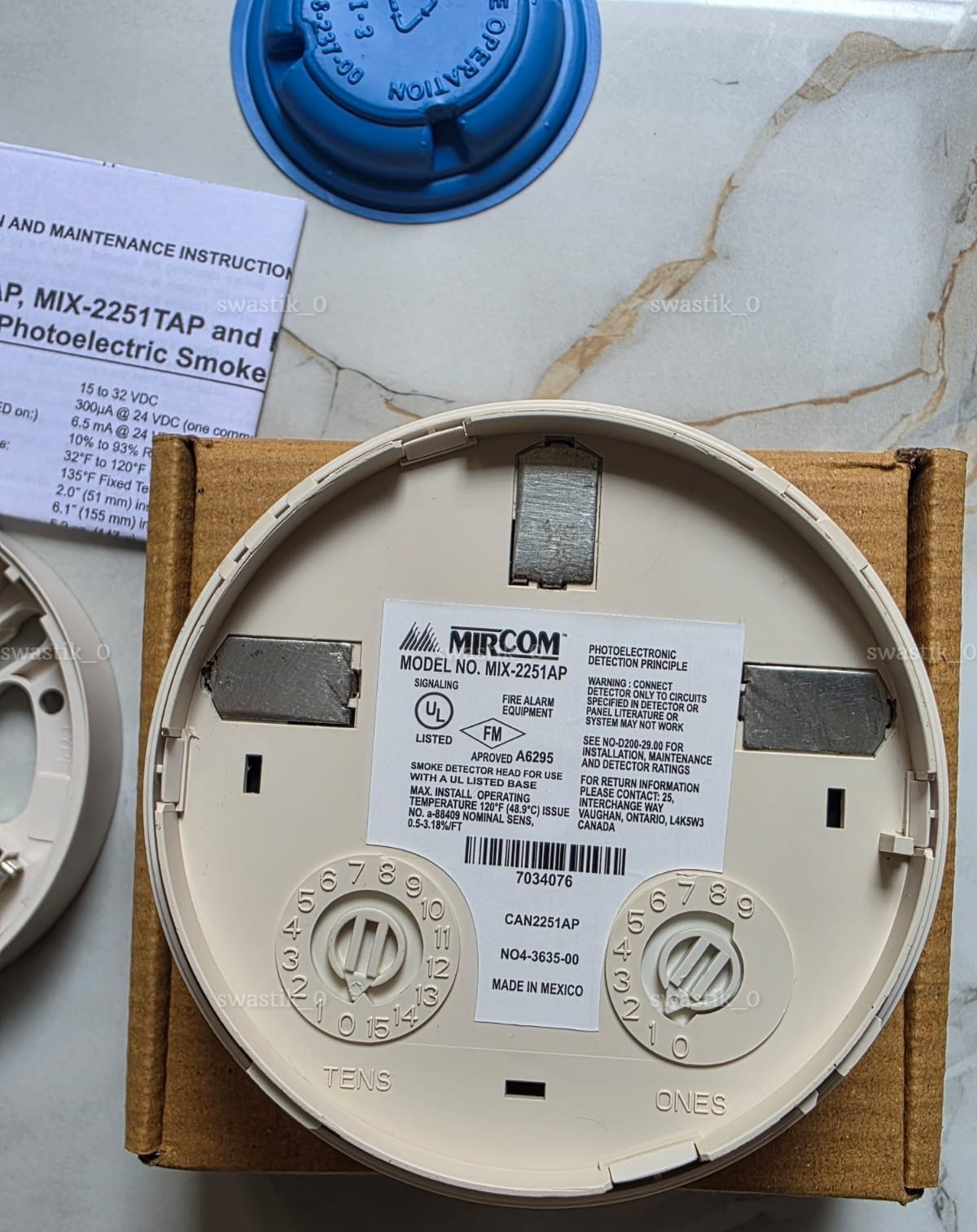 Mircom MIX 2251AP Advanced Protocol Photoelectric Smoke Detector Brand New USA