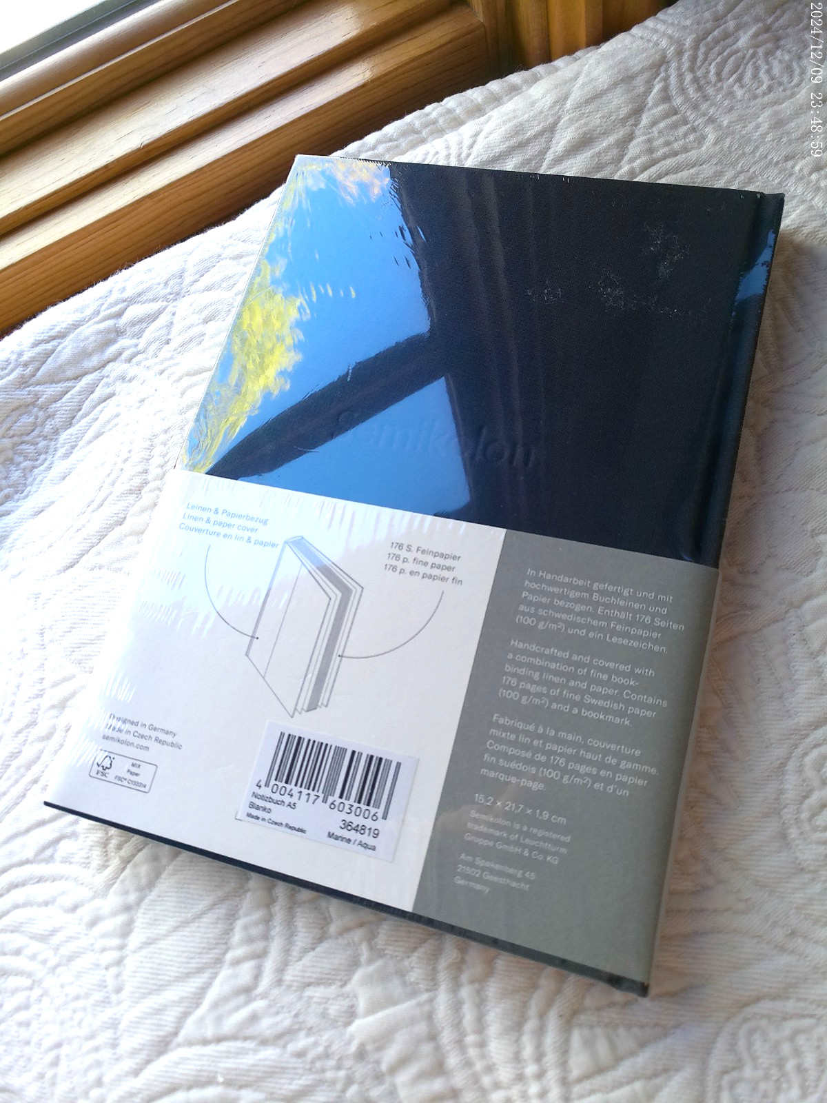SEMIKOLON CUTTING EDGE PLAIN NOTEBOOK A5 NEW SEALED 176 PAGE FINE SWEDISH PAPER