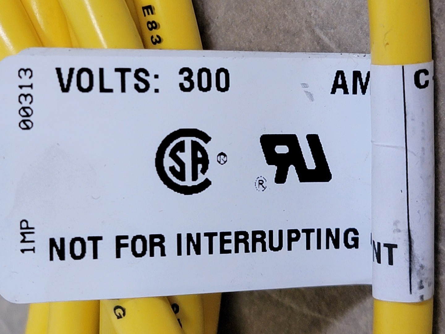 SURPLUS NEW COOPER 5000114-13 20 ft Cord Set 5A 300 Volts – Conduit & Cable