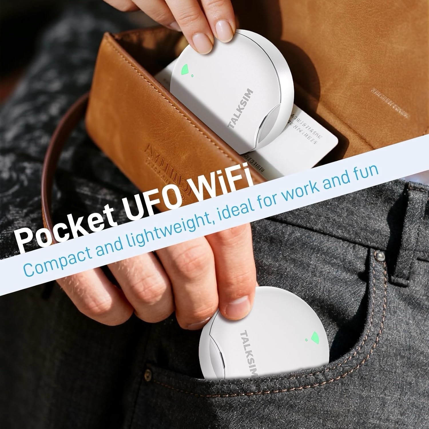 UFO Mobile Hotspot with 5GB Data, Portable Pocket WiFi 6 & 4G LTE Hotspot