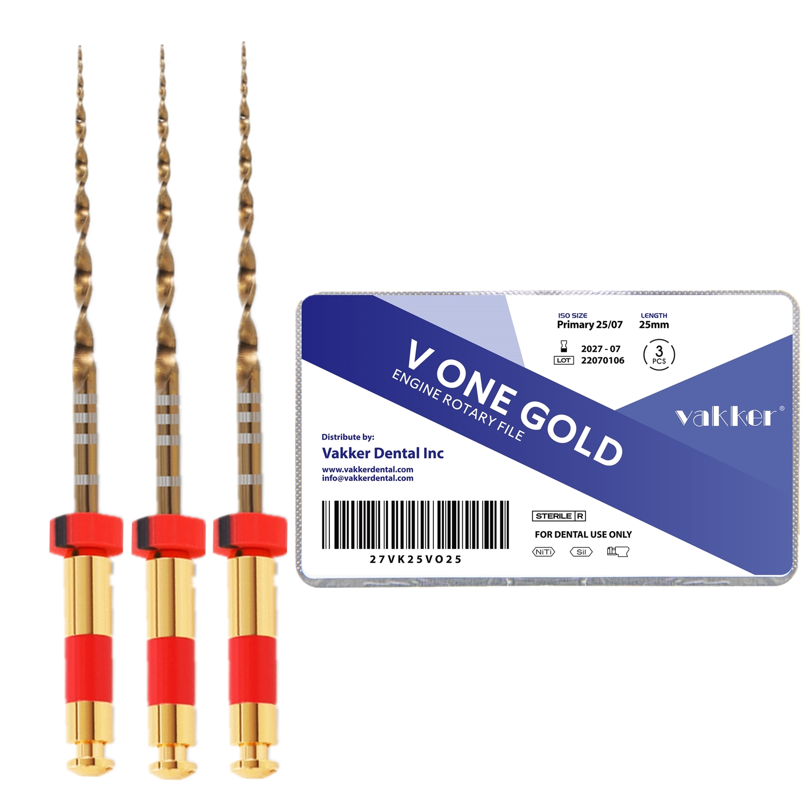 Vakker Wave One Gold Engine Use Rotary Endo Files 21/25/31MM