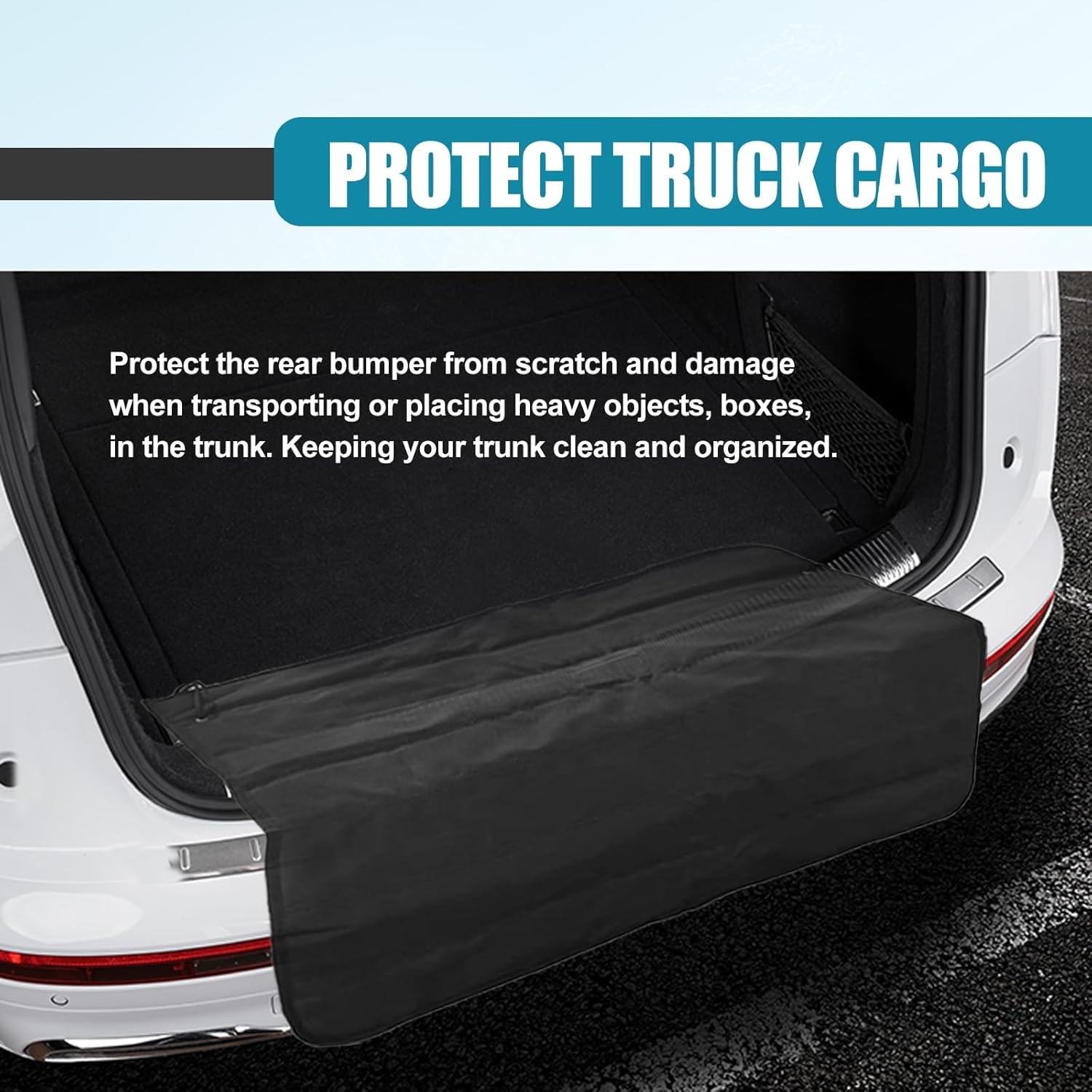 Universal Foldable Car Trunk Bumper Guard Mat Rear Bumper Protector, SUV Cargo L