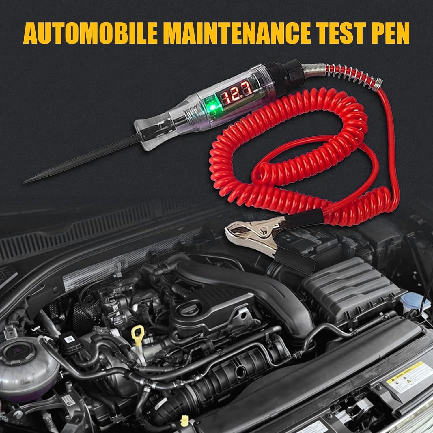 Pack-1 Automotive Test Light Digital LED Circuit Tester, DC 3V/6V/12V/24V