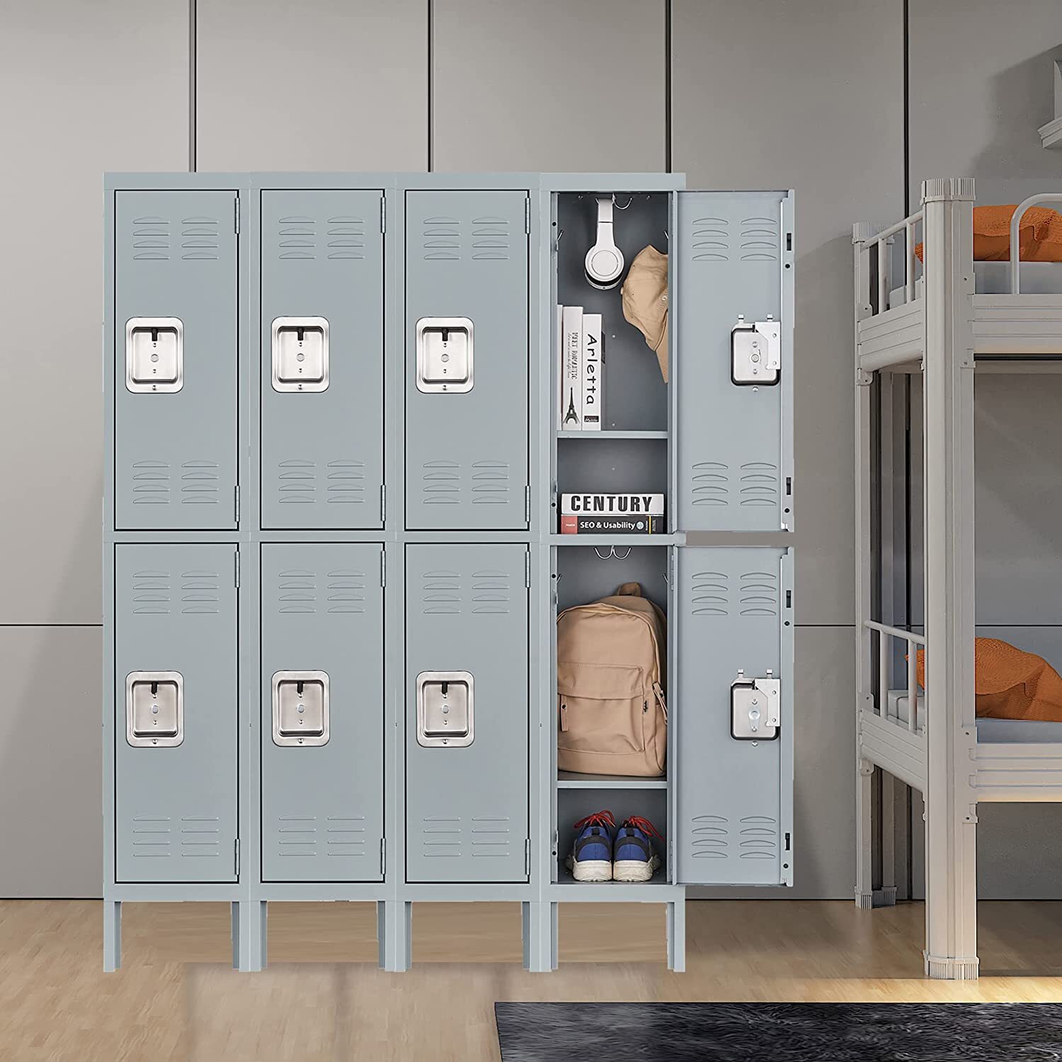 Metal Lockers for Employees Steel Storage Cabinets with Doors for Office School
