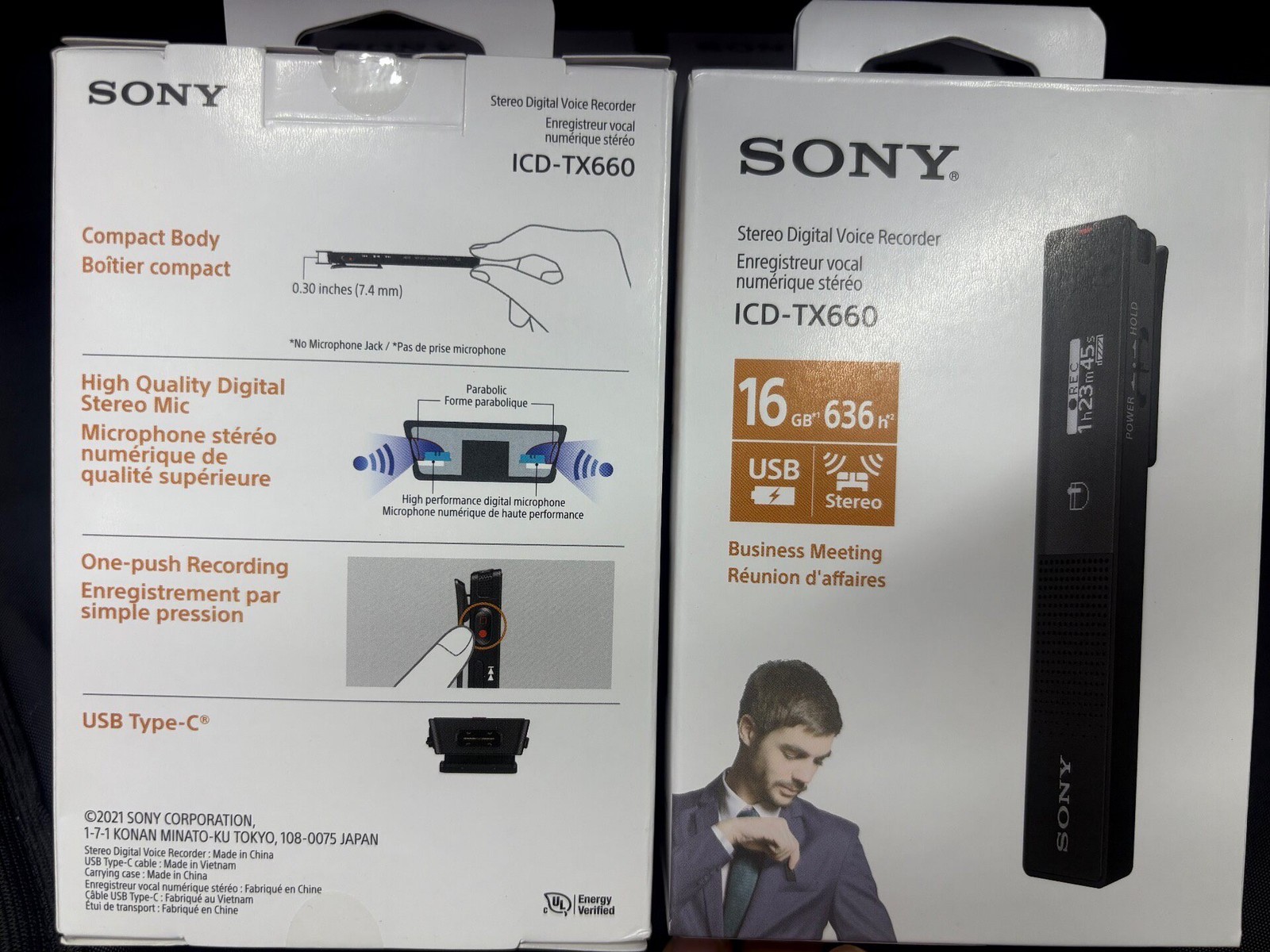 Sony ICDSony ICD-TX660 16GB Ultra-Slim Digital Voice Recorder – USB-C NEW！