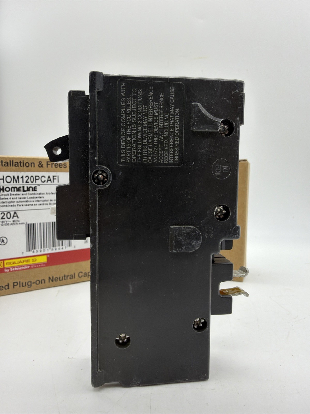 SQUARE D HOM120PCAFI AFCI CIRCUIT BREAKER 20A 1-POLE PLUG-ON NEUTRAL -3 PACK