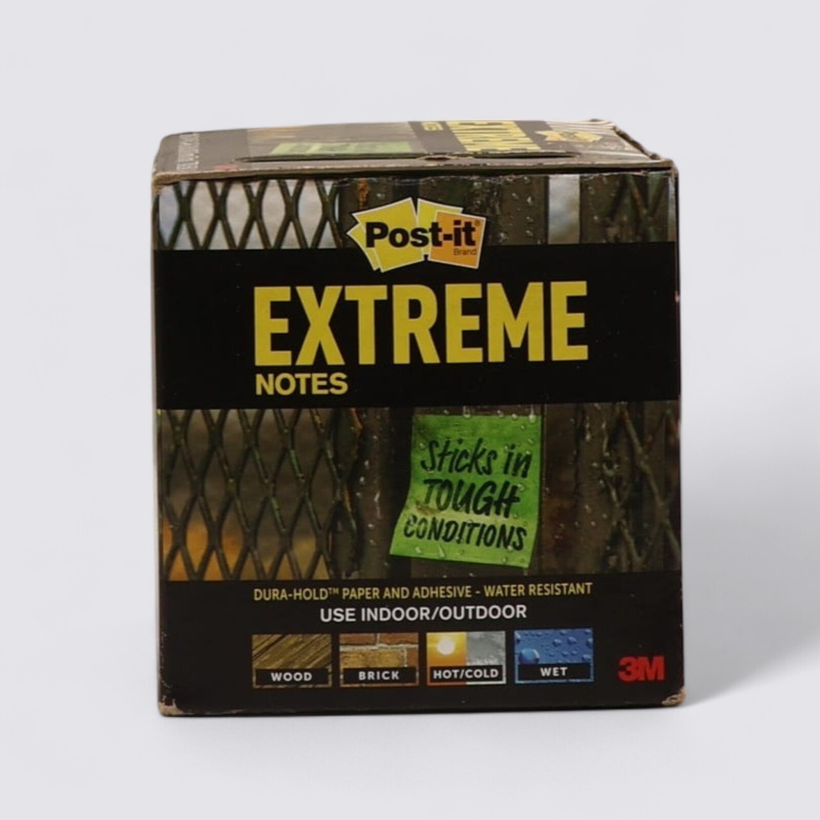Post-it Extreme Water-Resistant Self-Stick Notes Multi-Color 3×3. 12 Pads. 540