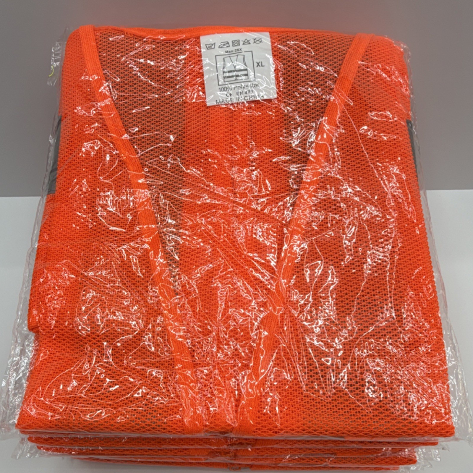 Lot of 7 Xl Hi-Visibility Orange Industrial Silver Reflective Stripes