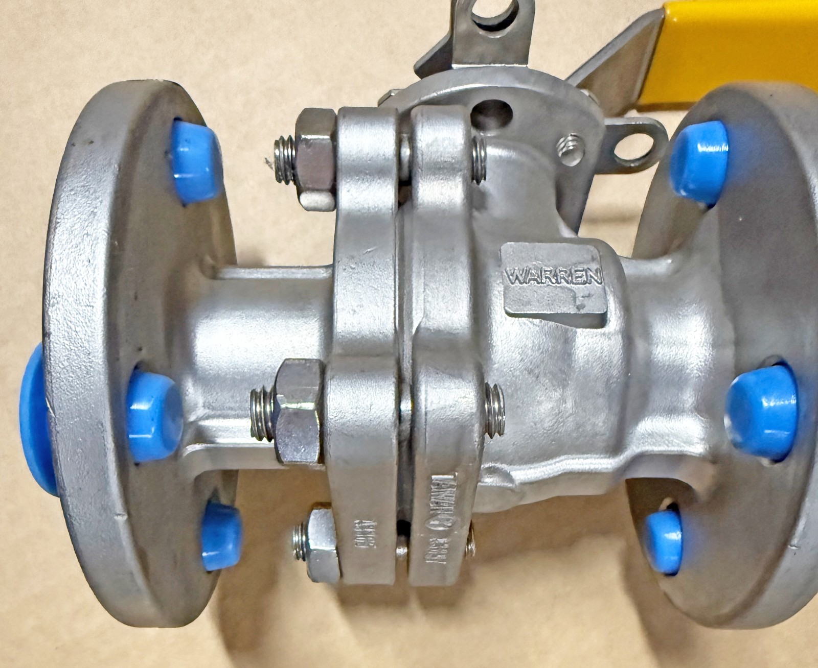 WARREN 1″ 150 FULL PORT 316 STAINLESS STEEL BALL VALVE CF8M 6156 RTFE 15% GF