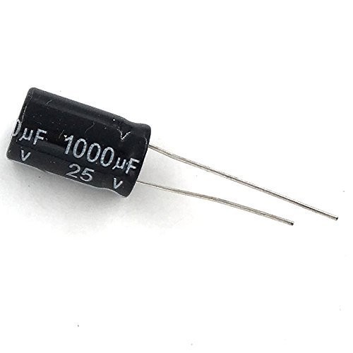 Efficient 1000uF 25V Capacitors – Pack of 10, Ideal for Electronics Projects