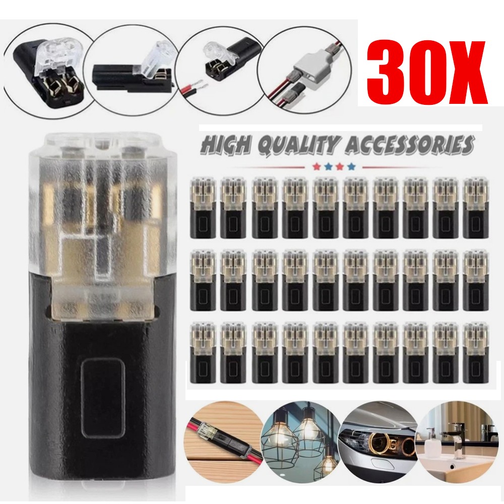 100 PCS Plug-In Quick Wire Connectors, Reusable Clamp Terminal Blocks for Cables