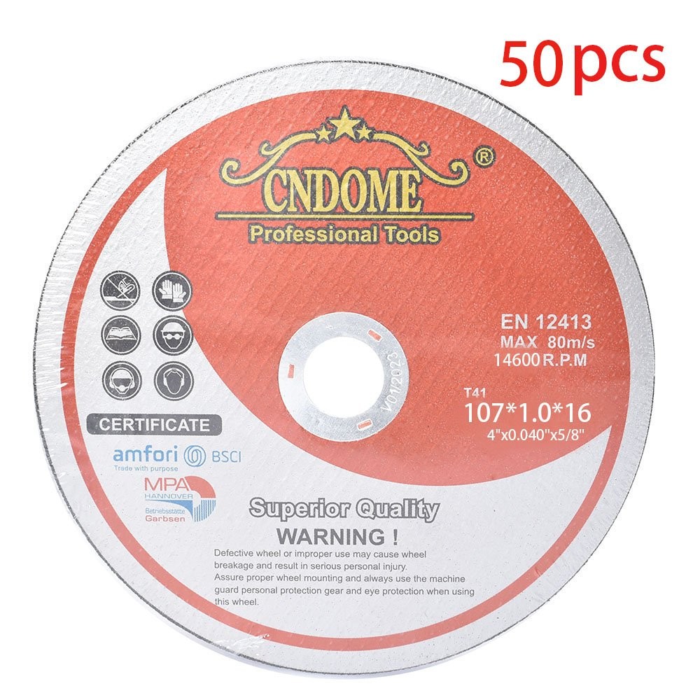 50Pcs 4″x.040″x5/8 Cut off Wheel – Metal & Stainless Steel Thin Cutting Discs