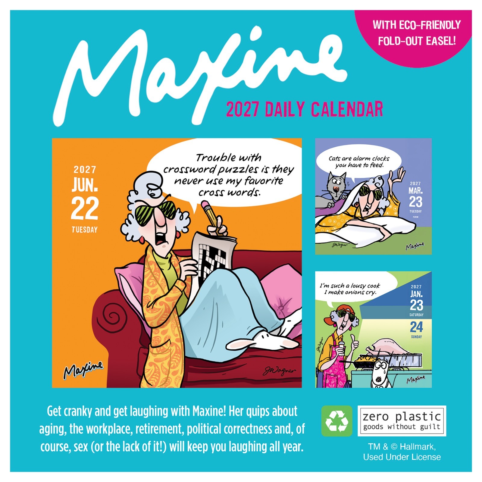 2027 Maxine Daily Desktop Calendar
