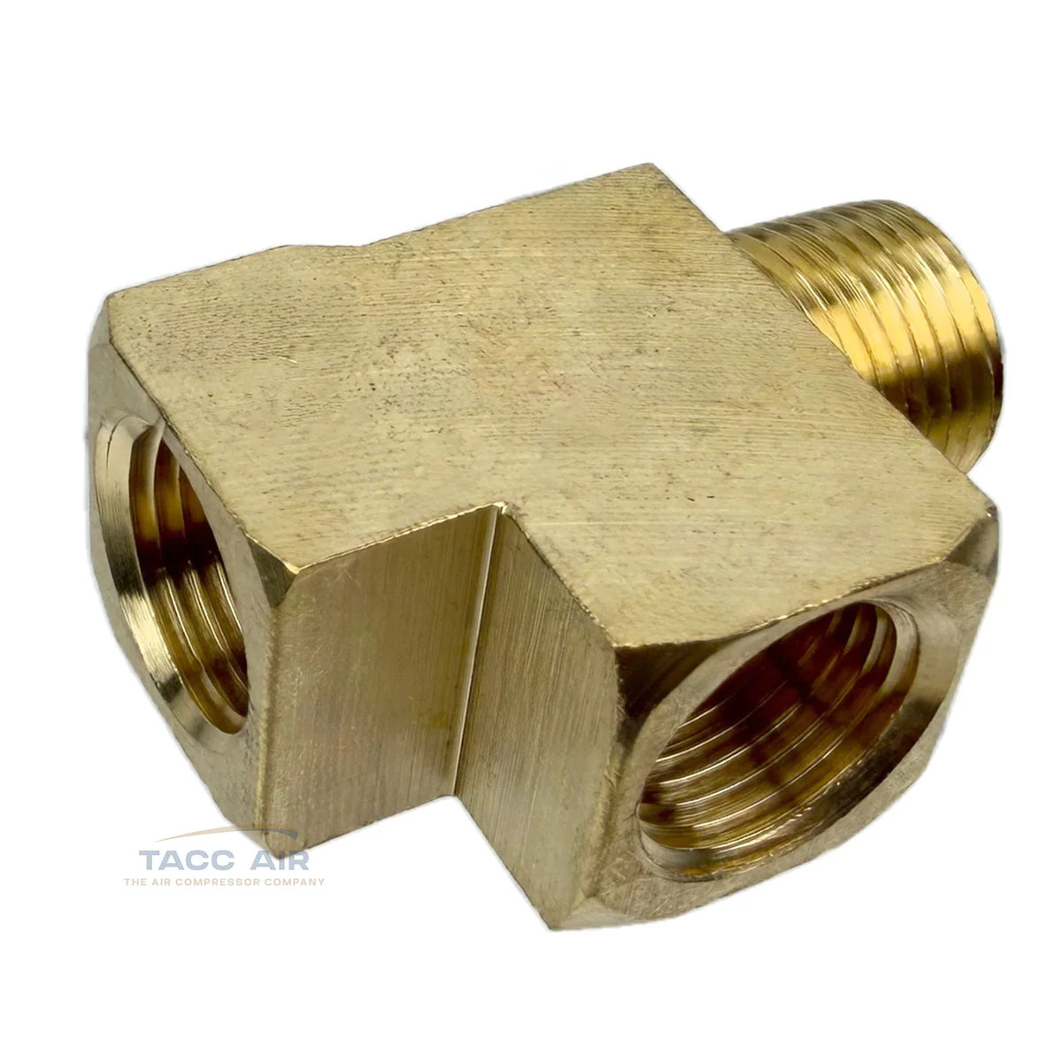3/8″ NPT Solid Brass Branch Tee Fitting 3 Way With 2 Female And 1 Male Thread