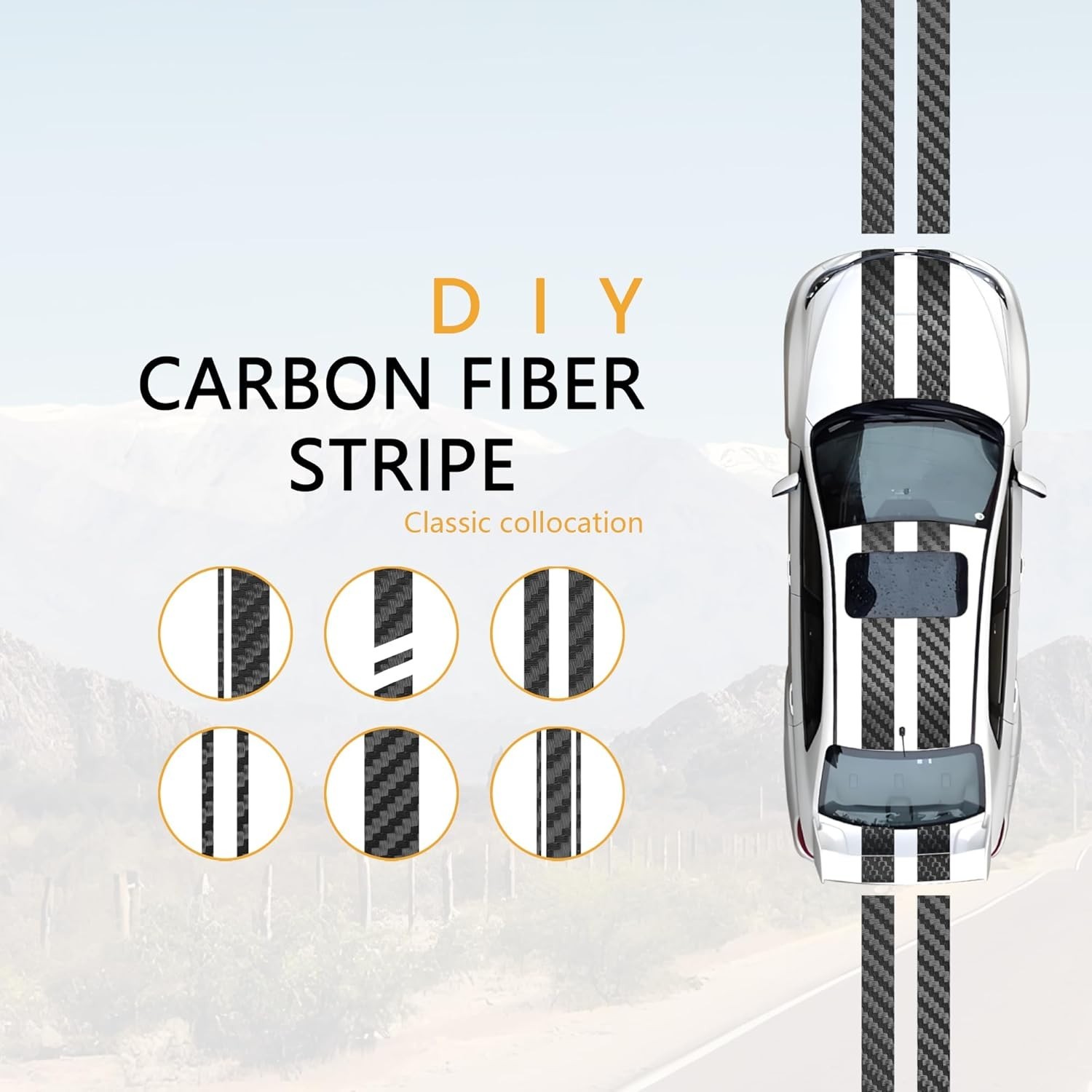 Universal Auto Carbon Fiber Trim Tape 2 Inch Wide – Durable Exterior Decoration