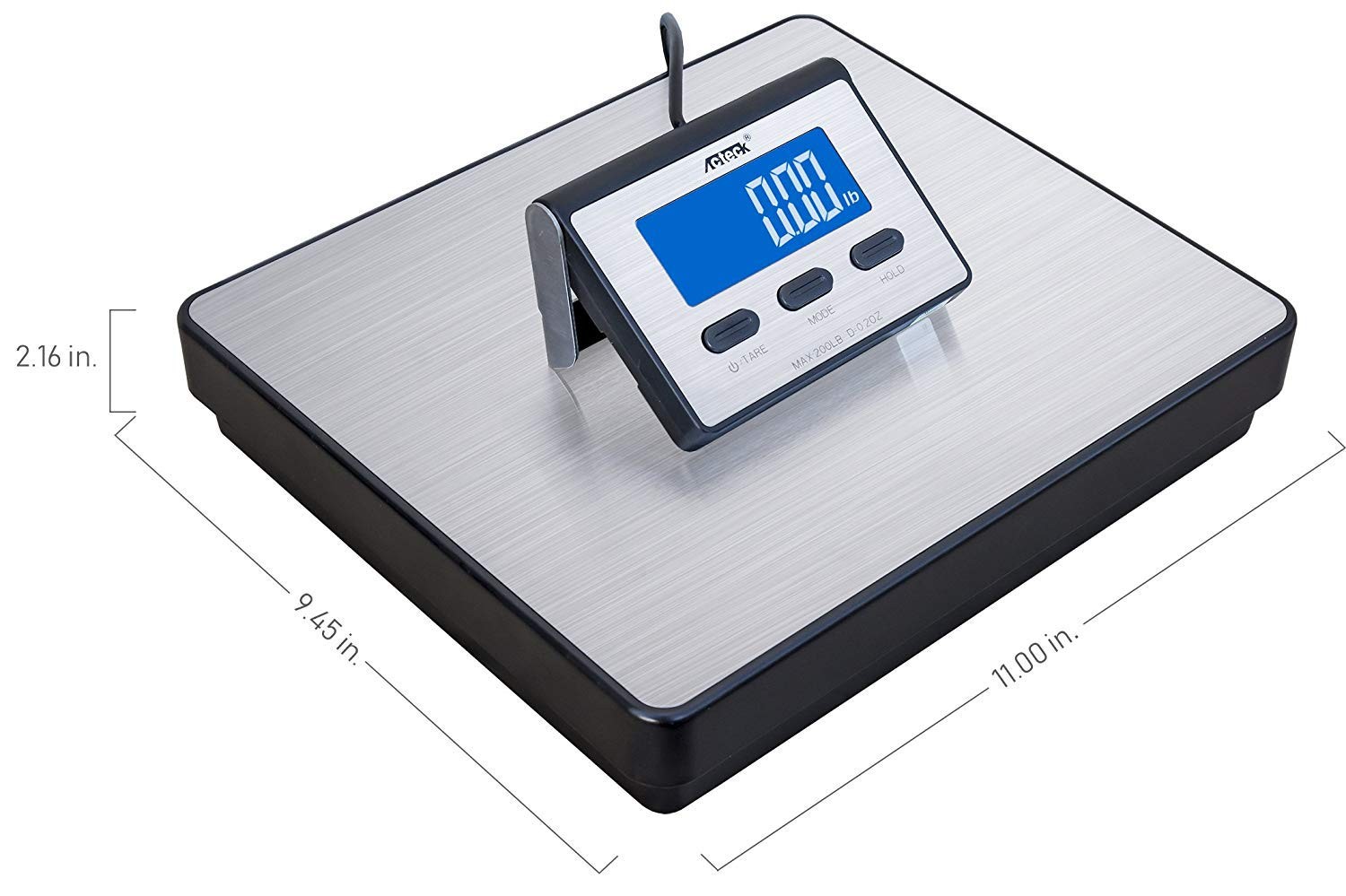 A-BC200 200LB x 0.2 OZ Digital Heavy Duty Shipping Postal Scale, Stainless Steel