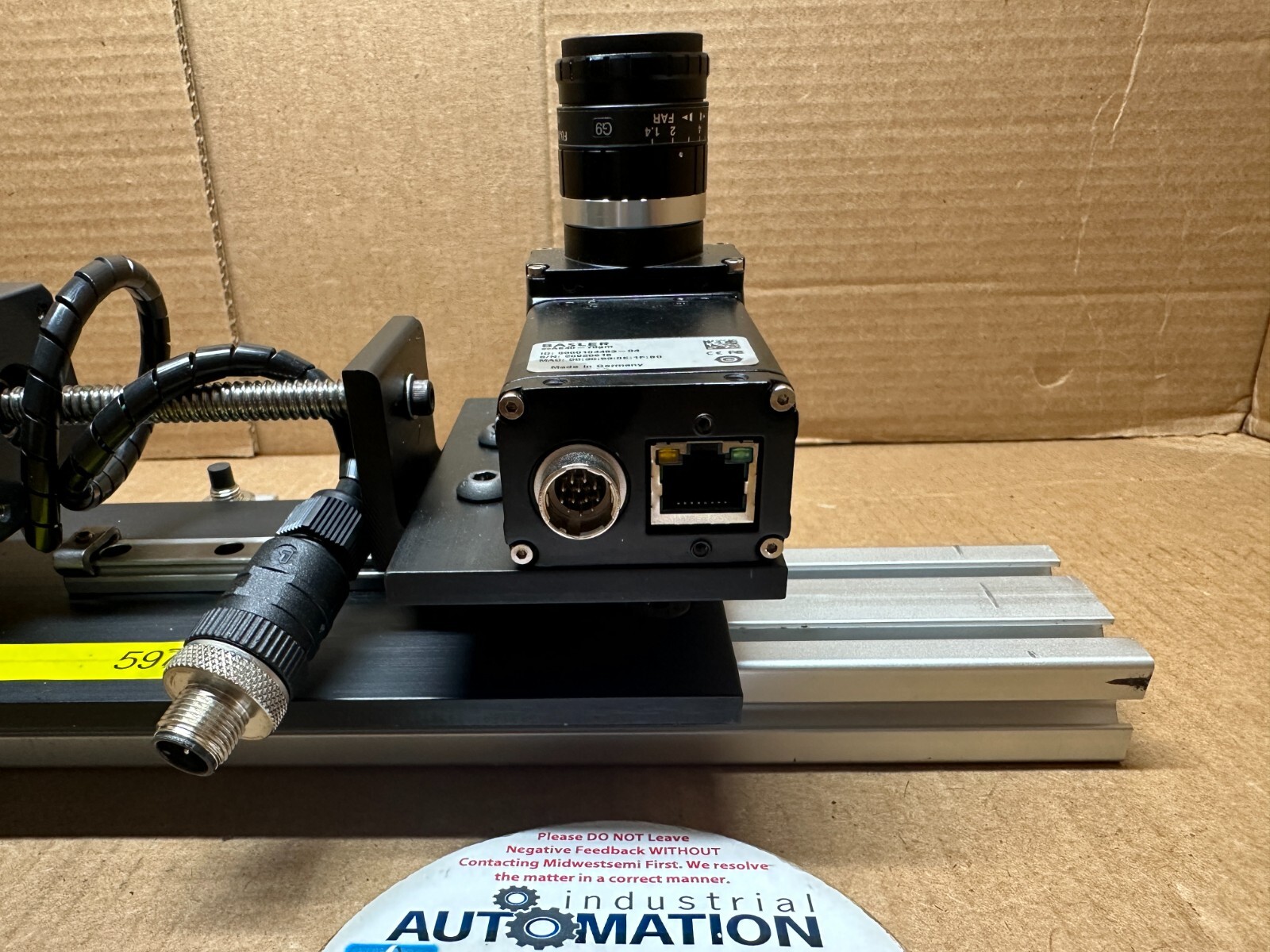 BASLER SCA640-70GM MONOCHROME CCD CAMERA + ORIENTAL DRL42PA2-10 S/N: 20925616